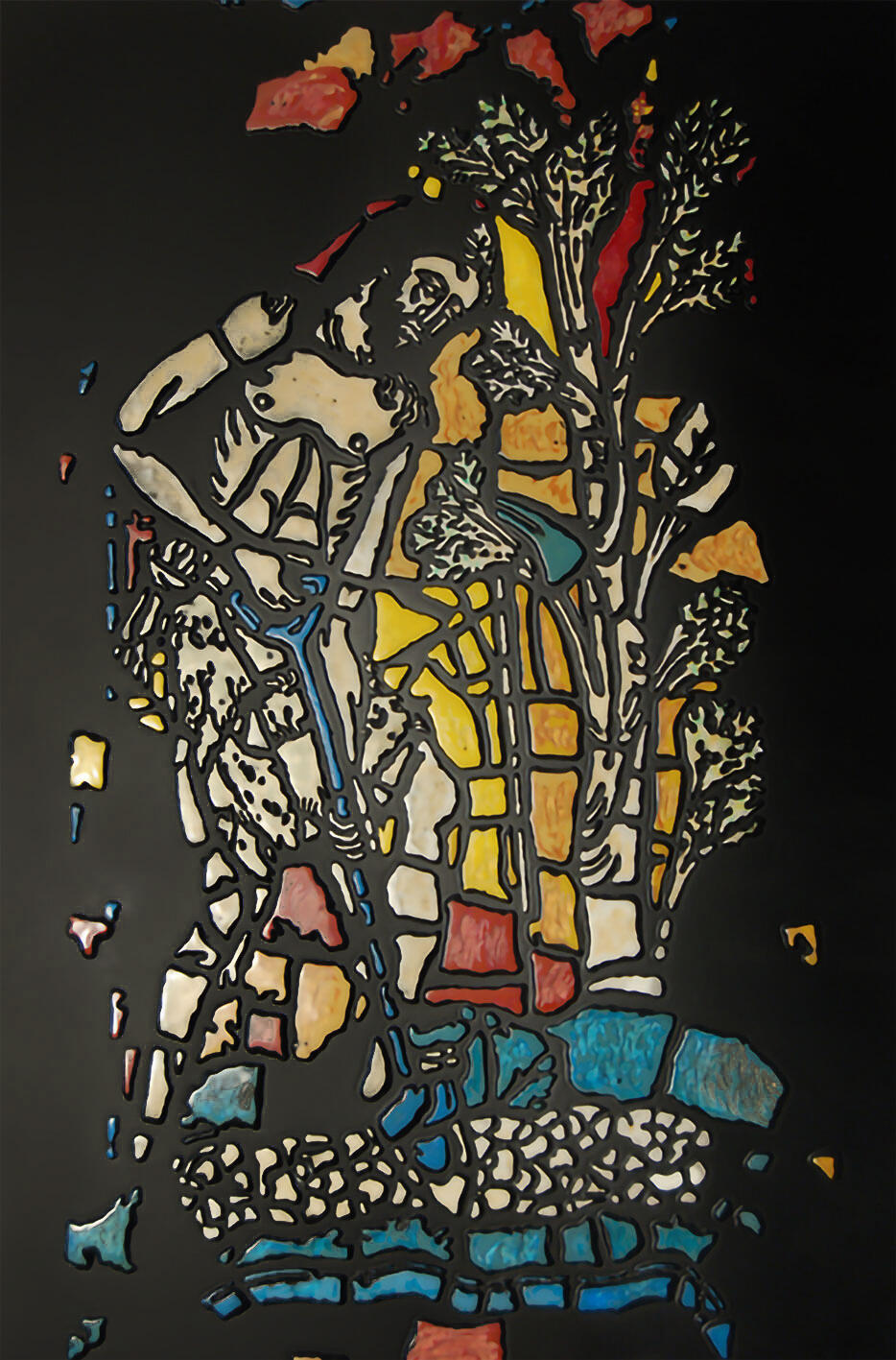 Tableau réalisé avec la technique Morphyl, une peinture acrylique gaufrée contemporaine qui métamorphose la matière en oeuvre vivante