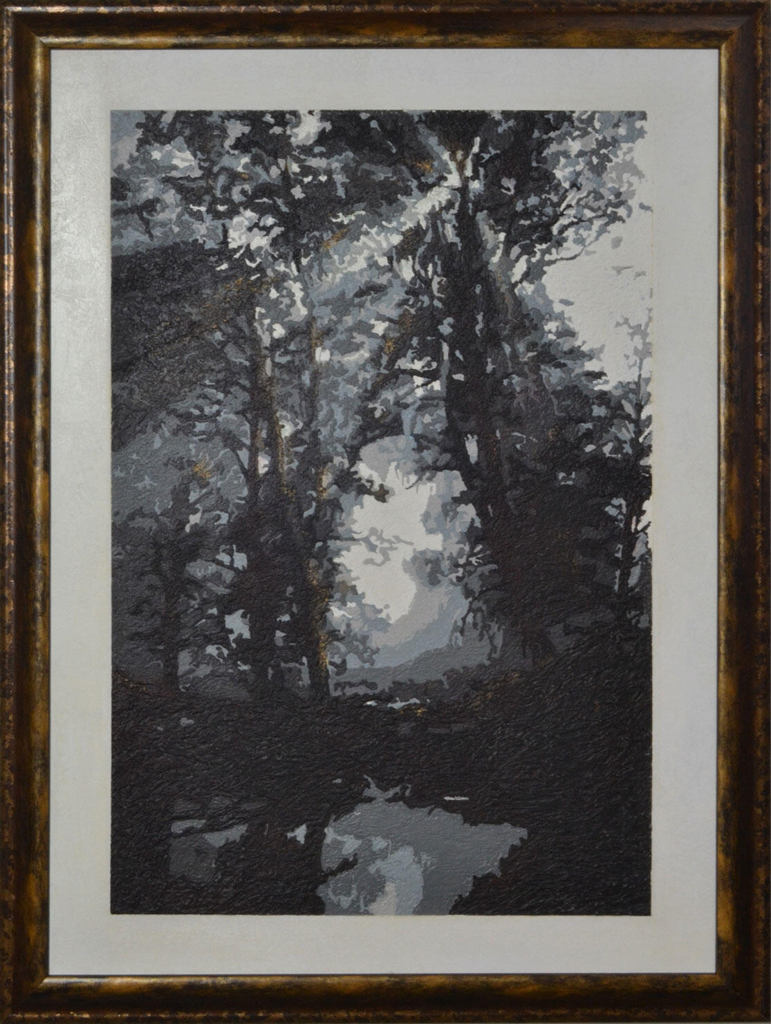 Tableau réalisé avec la technique Morphyl, une peinture acrylique gaufrée contemporaine qui métamorphose la matière en oeuvre vivante